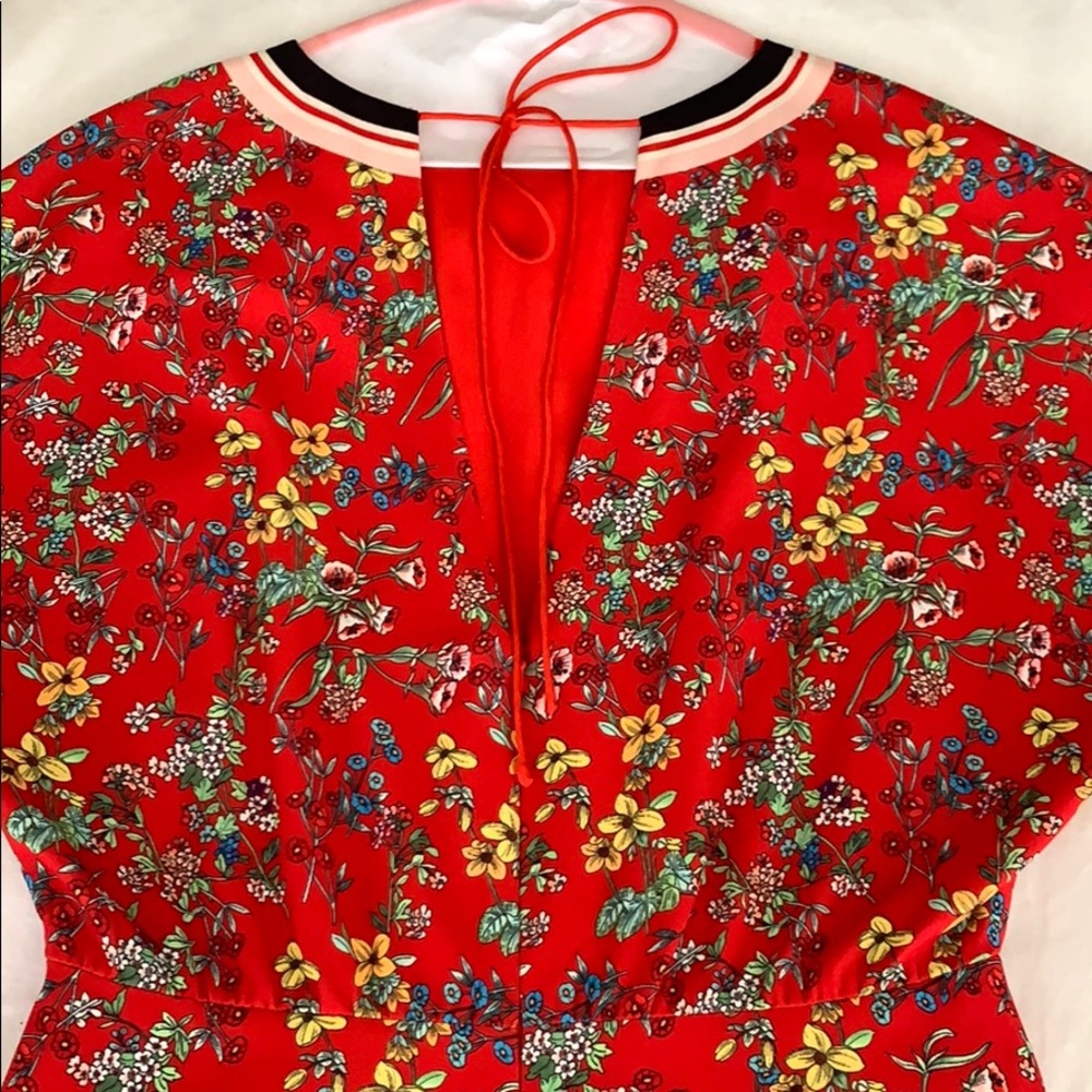 Alice + Olivia Red Floral Dress - Picture 5 of 7
